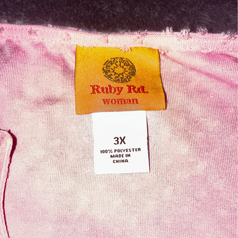 Ruby Rd. Light Pink Women's Shirt - Picture 3 of 3
